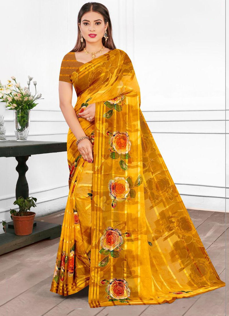 RadhaRani Weightless Satin Patti Trendy Look designer Casual Wear Sarees Collection 21021-21028